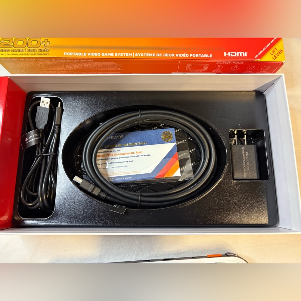 Arcade Atari GameStation Go Portable Handheld - White & Orange - Picture 8 of 8